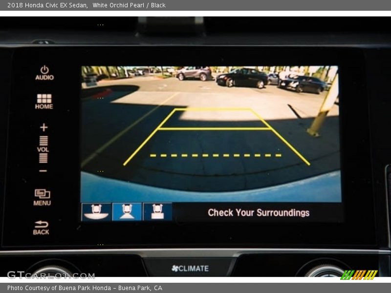 White Orchid Pearl / Black 2018 Honda Civic EX Sedan