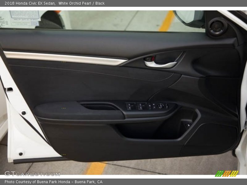 White Orchid Pearl / Black 2018 Honda Civic EX Sedan