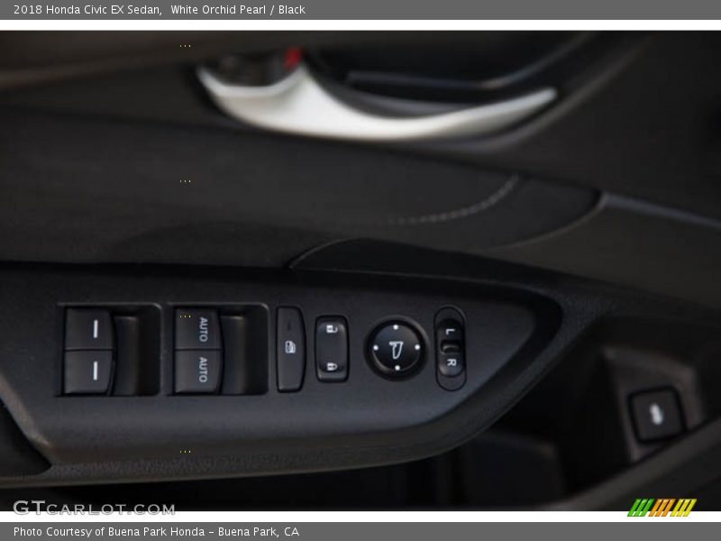 White Orchid Pearl / Black 2018 Honda Civic EX Sedan