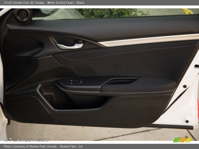 White Orchid Pearl / Black 2018 Honda Civic EX Sedan