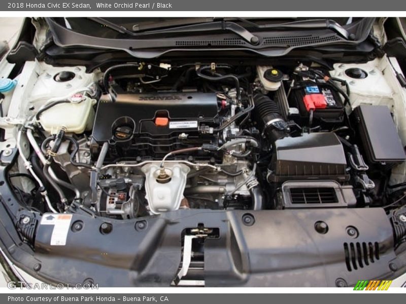 White Orchid Pearl / Black 2018 Honda Civic EX Sedan