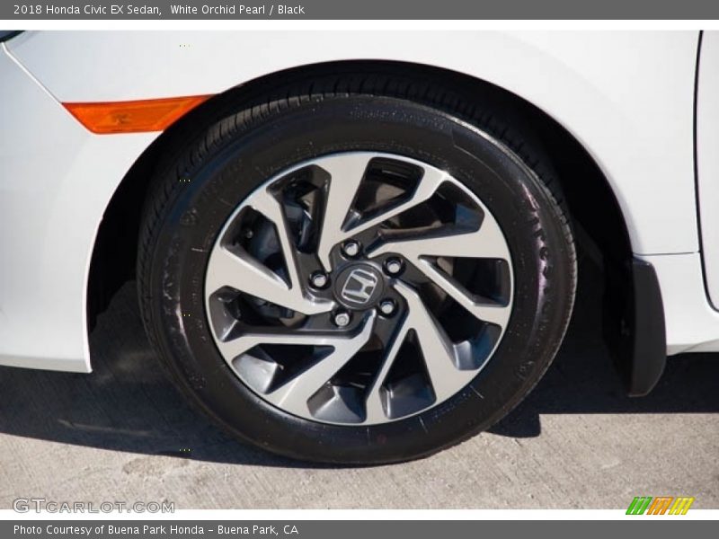 White Orchid Pearl / Black 2018 Honda Civic EX Sedan