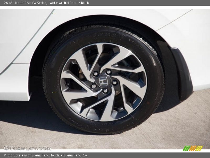 White Orchid Pearl / Black 2018 Honda Civic EX Sedan