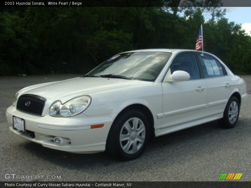 White Pearl / Beige 2003 Hyundai Sonata