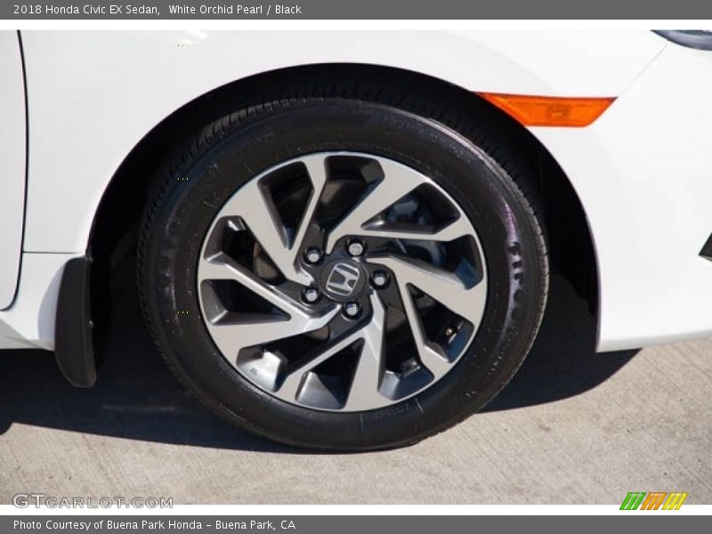 White Orchid Pearl / Black 2018 Honda Civic EX Sedan