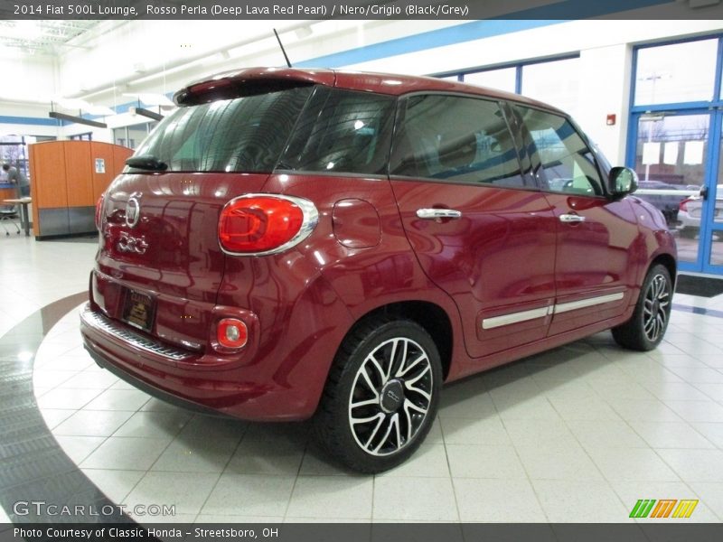 Rosso Perla (Deep Lava Red Pearl) / Nero/Grigio (Black/Grey) 2014 Fiat 500L Lounge