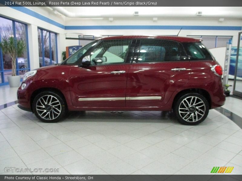 Rosso Perla (Deep Lava Red Pearl) / Nero/Grigio (Black/Grey) 2014 Fiat 500L Lounge