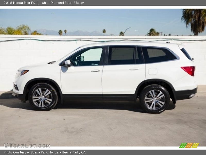 White Diamond Pearl / Beige 2018 Honda Pilot EX-L