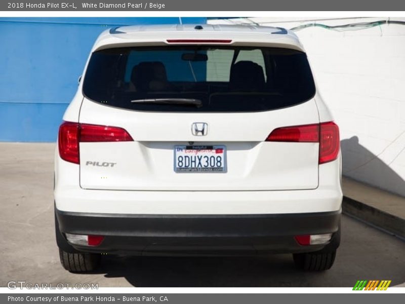 White Diamond Pearl / Beige 2018 Honda Pilot EX-L