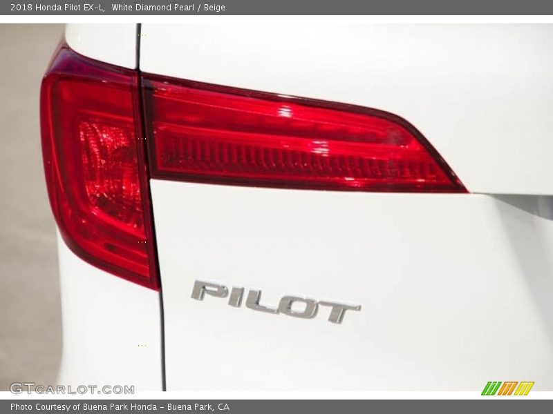 White Diamond Pearl / Beige 2018 Honda Pilot EX-L