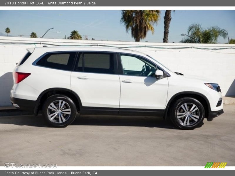 White Diamond Pearl / Beige 2018 Honda Pilot EX-L