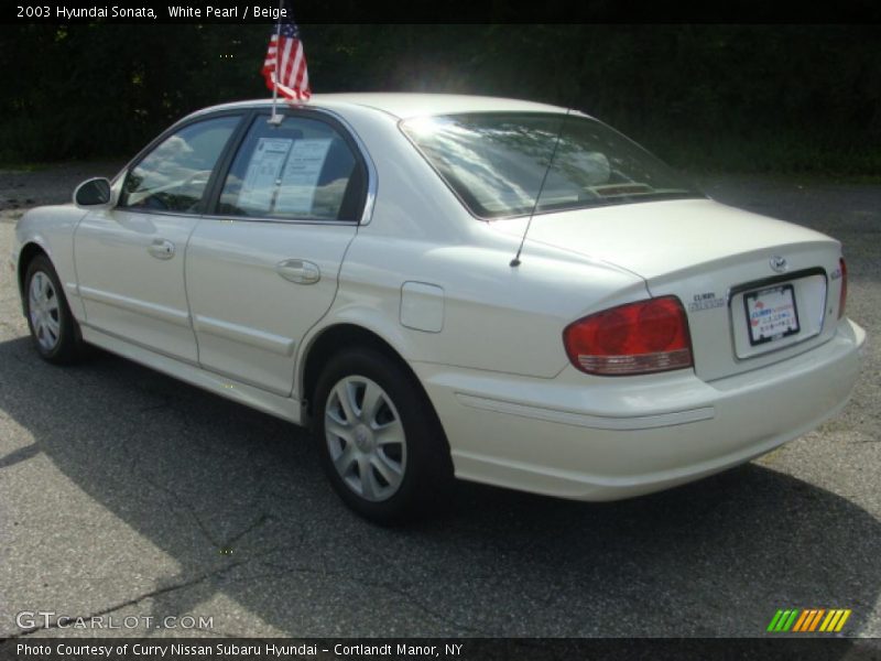 White Pearl / Beige 2003 Hyundai Sonata