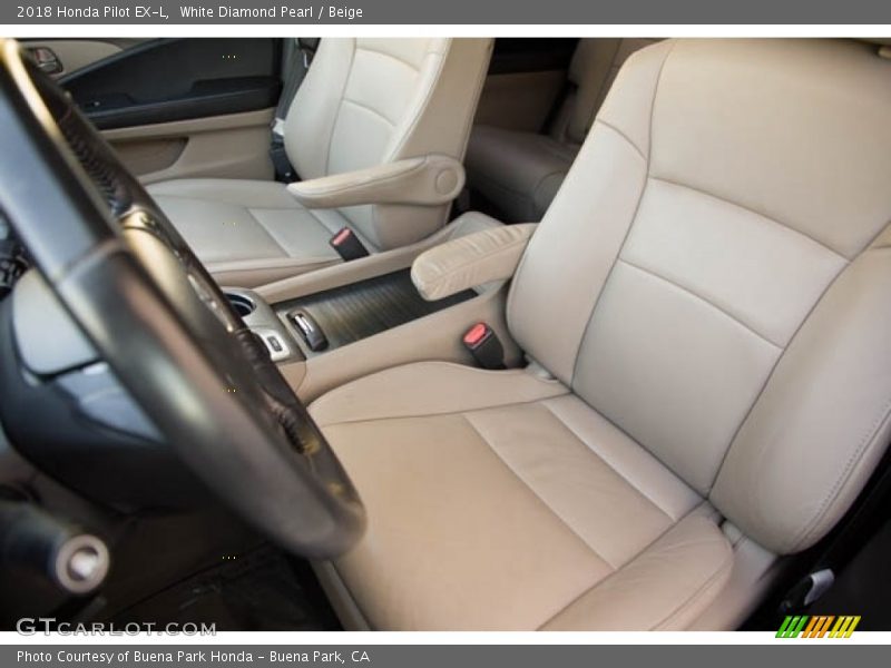 White Diamond Pearl / Beige 2018 Honda Pilot EX-L