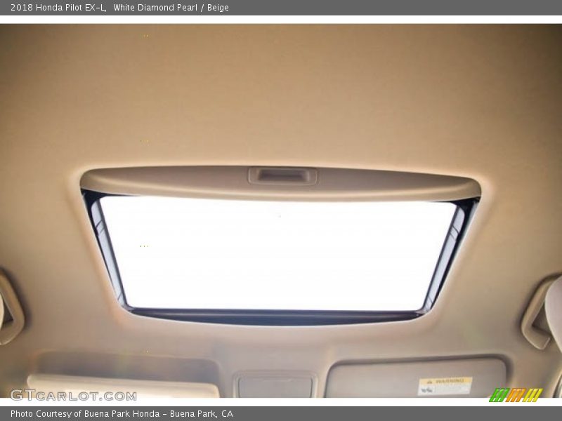 White Diamond Pearl / Beige 2018 Honda Pilot EX-L