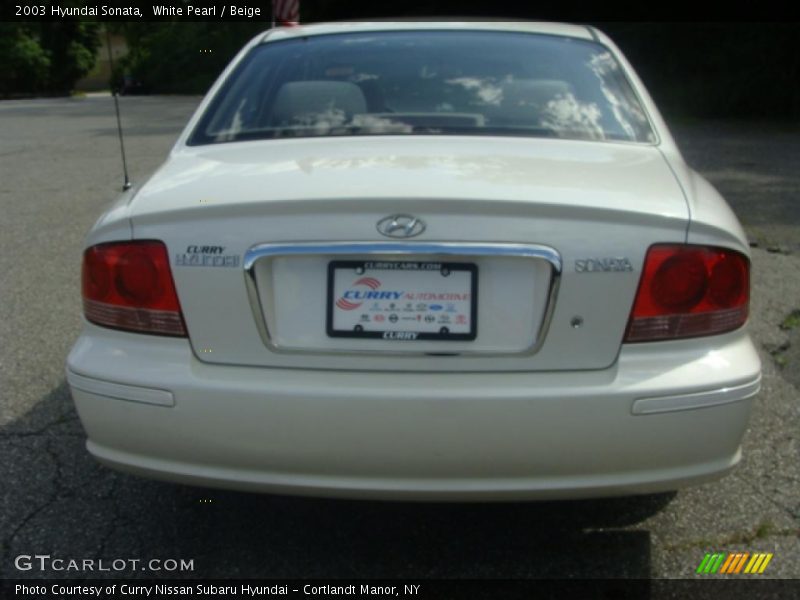 White Pearl / Beige 2003 Hyundai Sonata