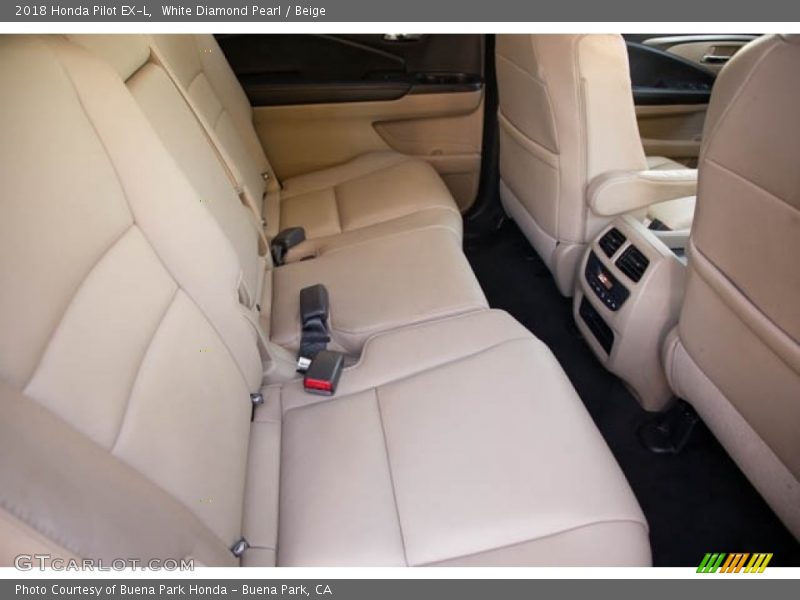 White Diamond Pearl / Beige 2018 Honda Pilot EX-L