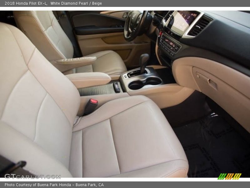 White Diamond Pearl / Beige 2018 Honda Pilot EX-L