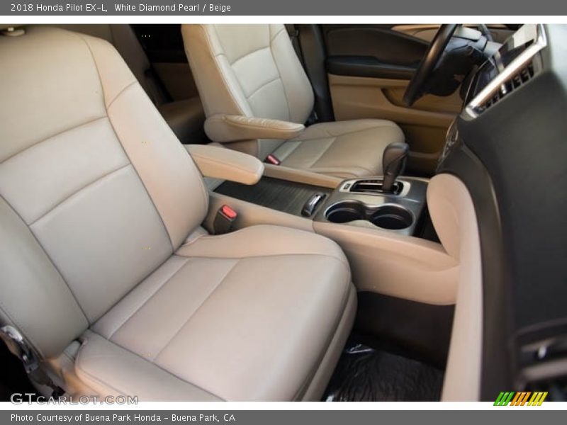 White Diamond Pearl / Beige 2018 Honda Pilot EX-L