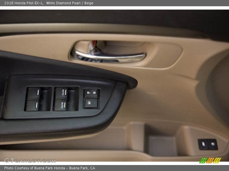 White Diamond Pearl / Beige 2018 Honda Pilot EX-L