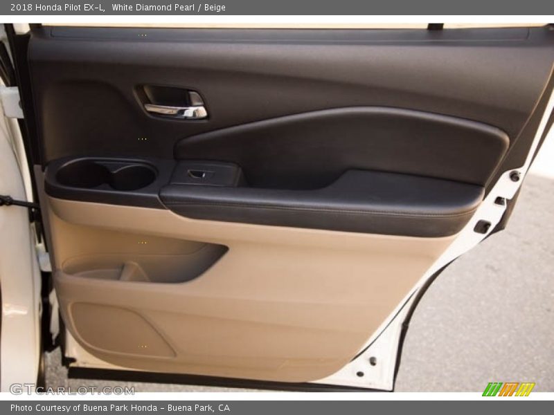 White Diamond Pearl / Beige 2018 Honda Pilot EX-L