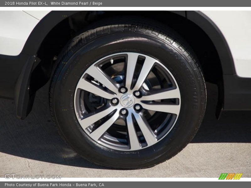 White Diamond Pearl / Beige 2018 Honda Pilot EX-L