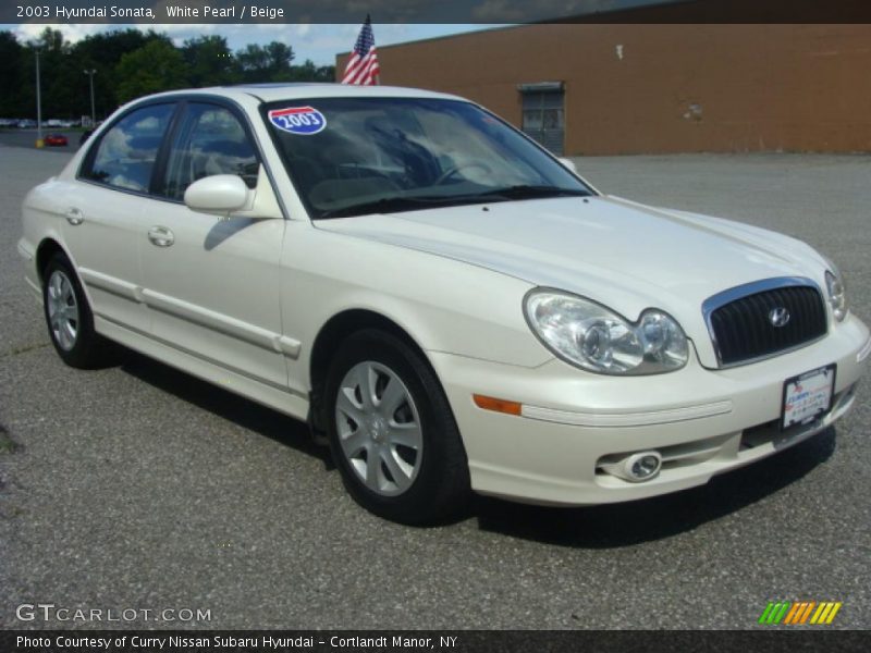 White Pearl / Beige 2003 Hyundai Sonata
