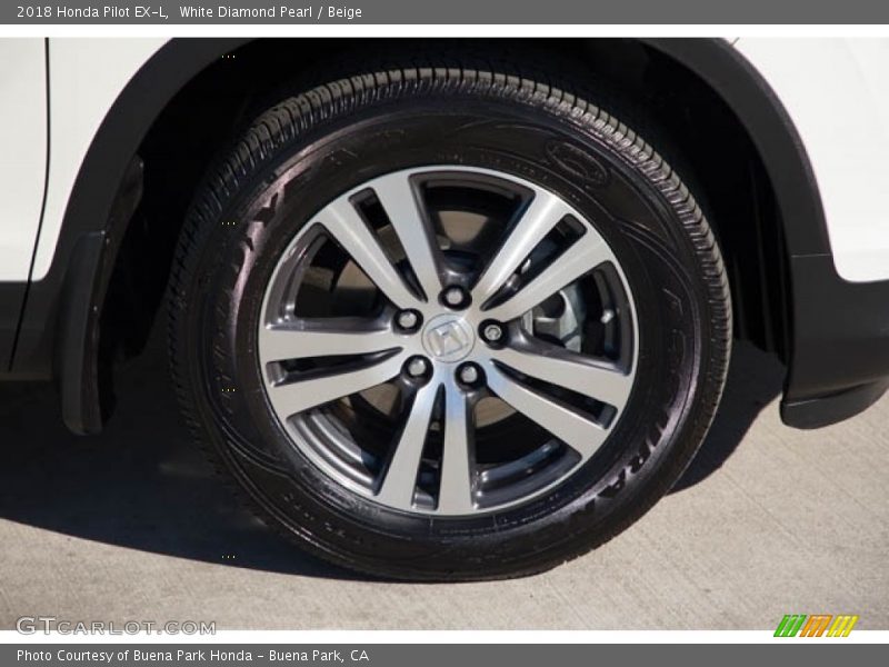 White Diamond Pearl / Beige 2018 Honda Pilot EX-L