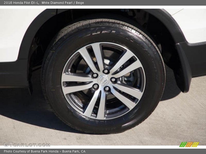 White Diamond Pearl / Beige 2018 Honda Pilot EX-L