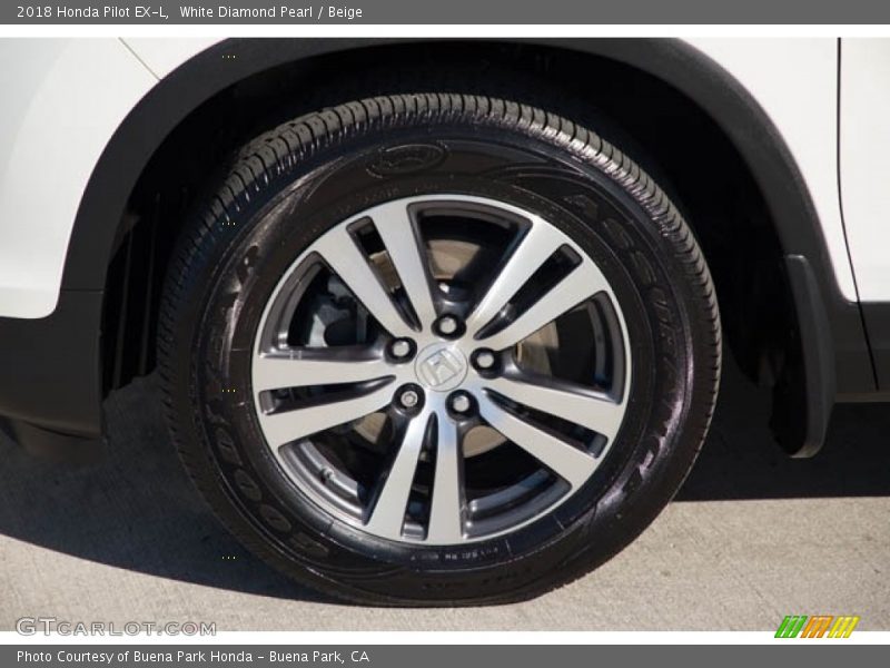 White Diamond Pearl / Beige 2018 Honda Pilot EX-L
