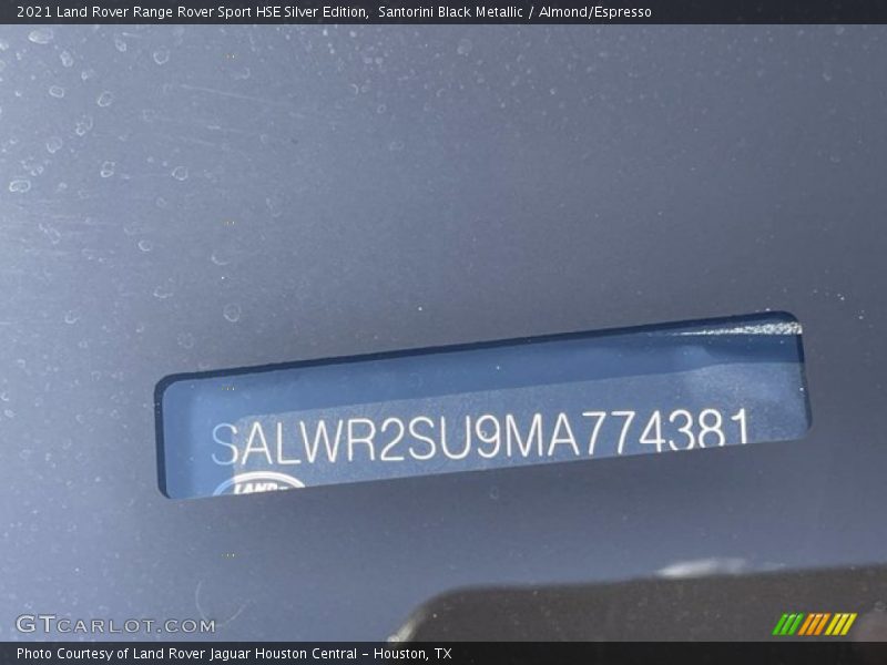 Santorini Black Metallic / Almond/Espresso 2021 Land Rover Range Rover Sport HSE Silver Edition