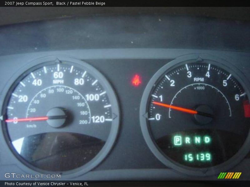 Black / Pastel Pebble Beige 2007 Jeep Compass Sport
