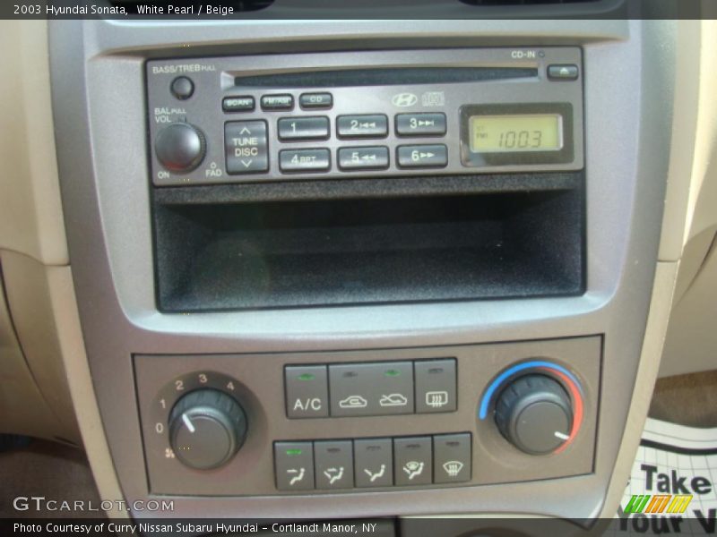 White Pearl / Beige 2003 Hyundai Sonata