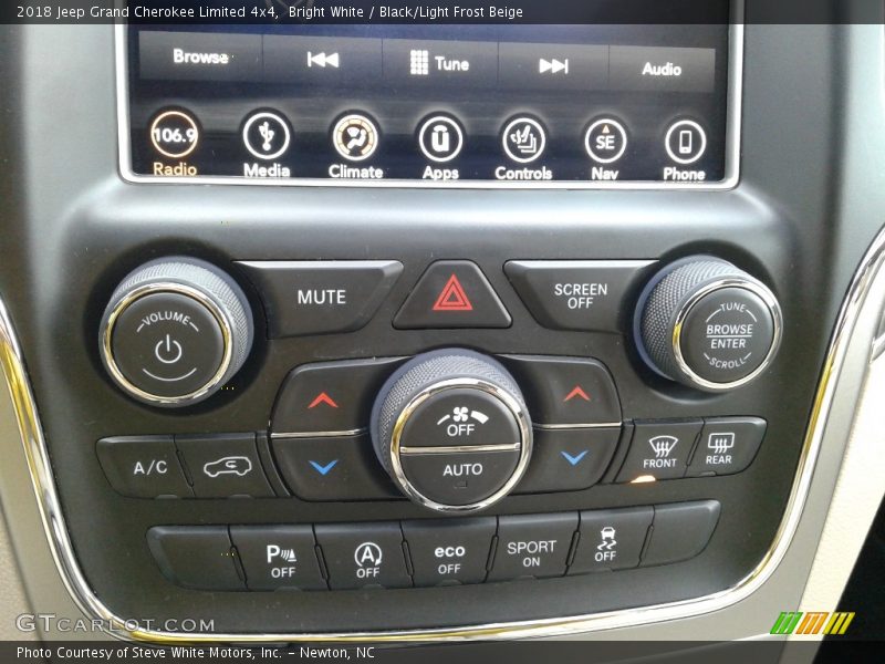 Bright White / Black/Light Frost Beige 2018 Jeep Grand Cherokee Limited 4x4