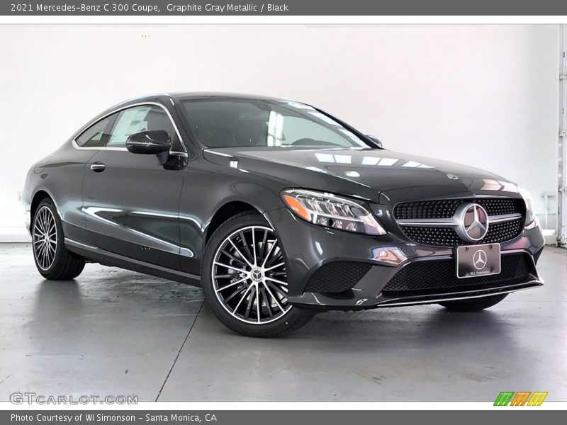 Graphite Gray Metallic / Black 2021 Mercedes-Benz C 300 Coupe