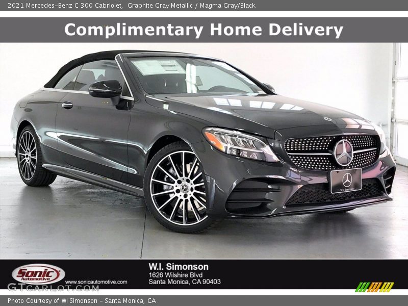 Graphite Gray Metallic / Magma Gray/Black 2021 Mercedes-Benz C 300 Cabriolet