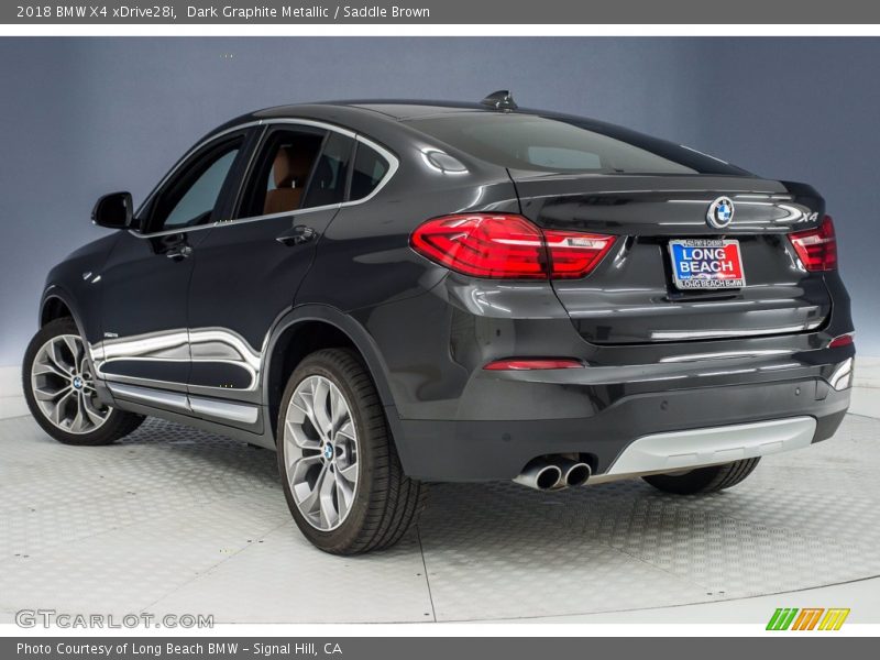 Dark Graphite Metallic / Saddle Brown 2018 BMW X4 xDrive28i