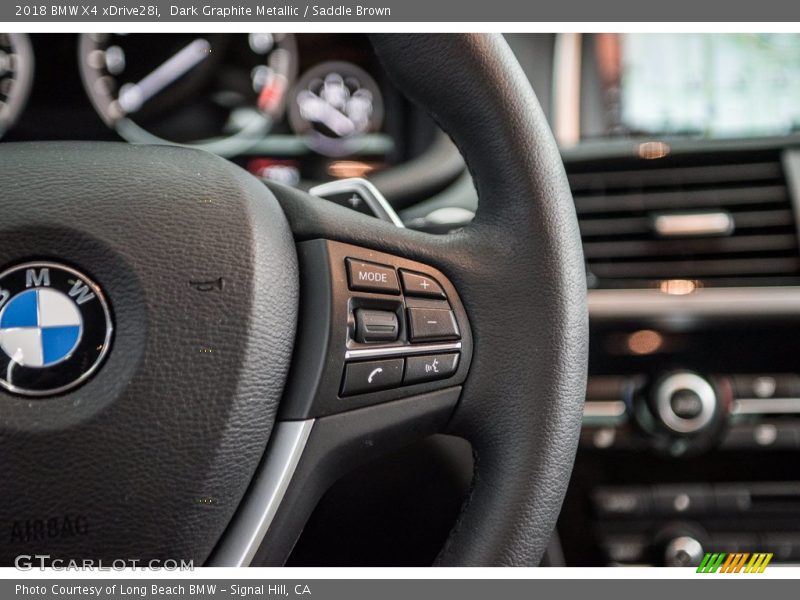 Dark Graphite Metallic / Saddle Brown 2018 BMW X4 xDrive28i