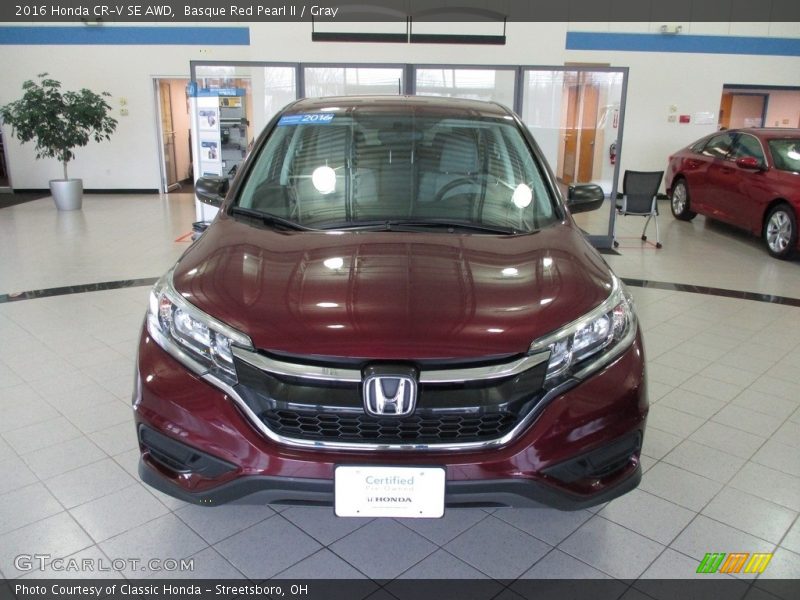 Basque Red Pearl II / Gray 2016 Honda CR-V SE AWD