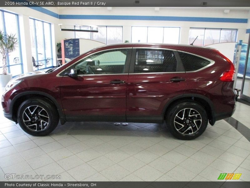 Basque Red Pearl II / Gray 2016 Honda CR-V SE AWD