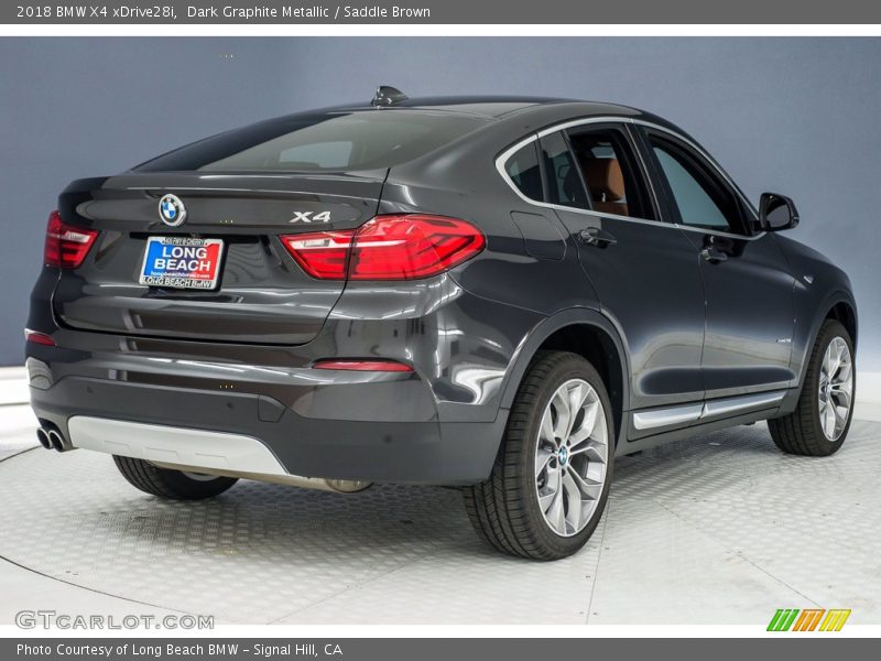 Dark Graphite Metallic / Saddle Brown 2018 BMW X4 xDrive28i