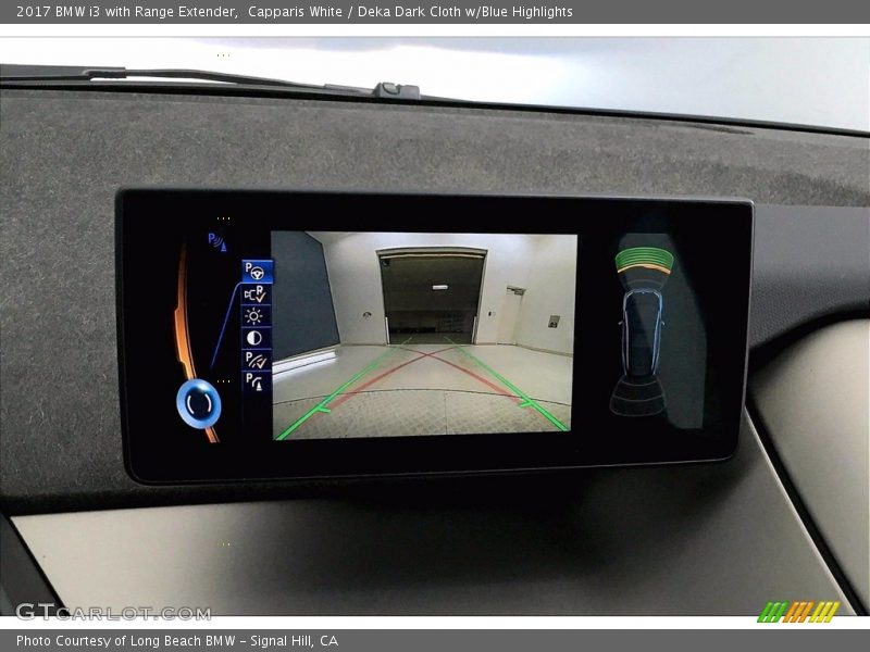 Capparis White / Deka Dark Cloth w/Blue Highlights 2017 BMW i3 with Range Extender