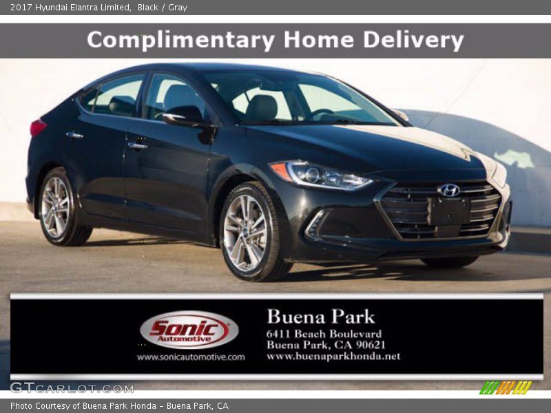 Black / Gray 2017 Hyundai Elantra Limited