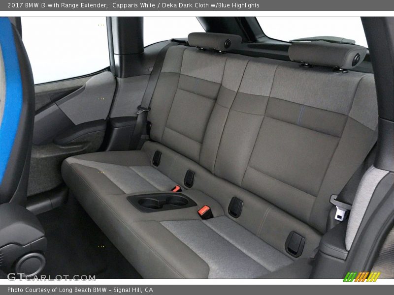 Capparis White / Deka Dark Cloth w/Blue Highlights 2017 BMW i3 with Range Extender