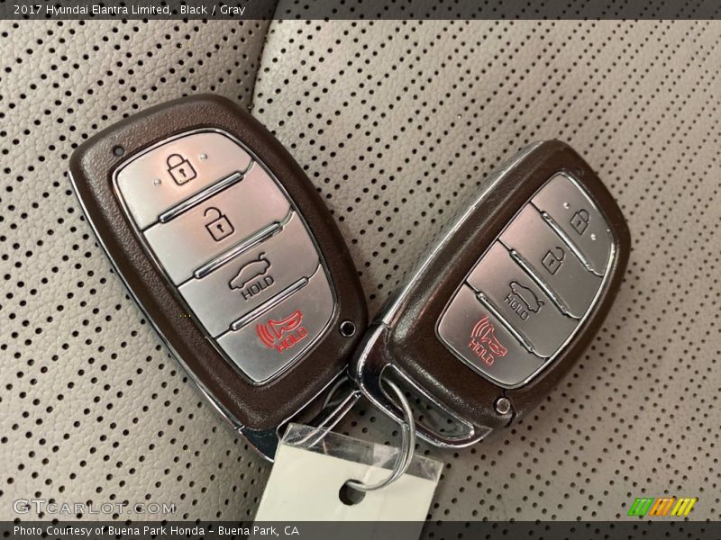 Black / Gray 2017 Hyundai Elantra Limited