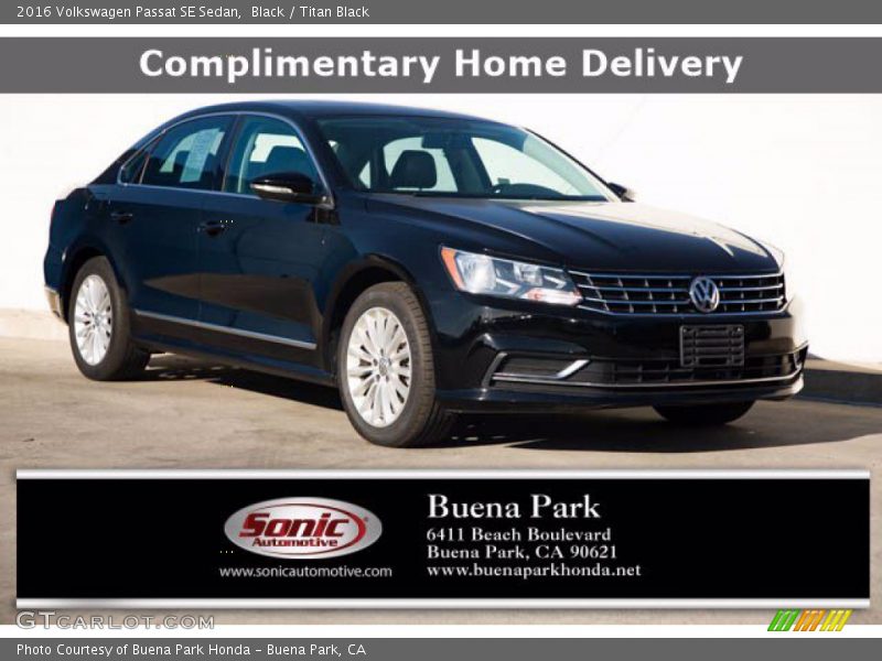 Black / Titan Black 2016 Volkswagen Passat SE Sedan