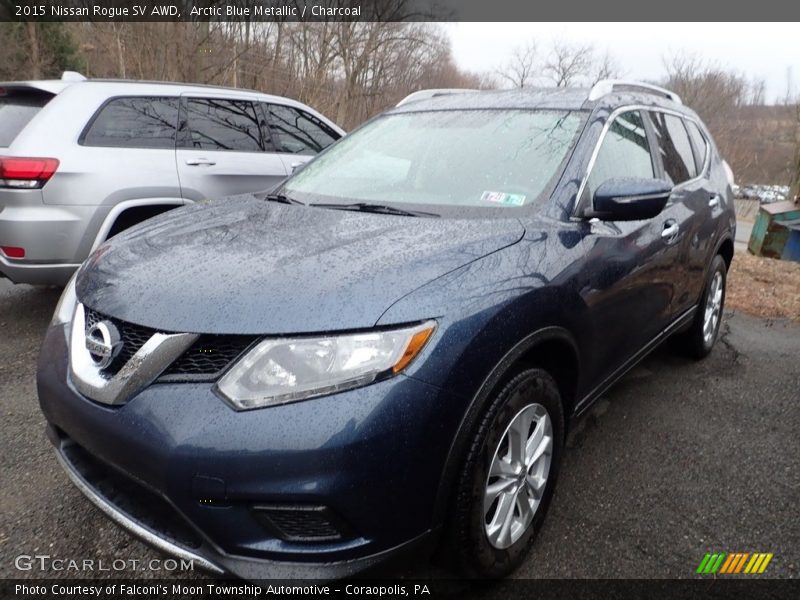 Arctic Blue Metallic / Charcoal 2015 Nissan Rogue SV AWD