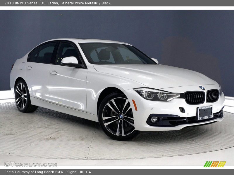 Mineral White Metallic / Black 2018 BMW 3 Series 330i Sedan