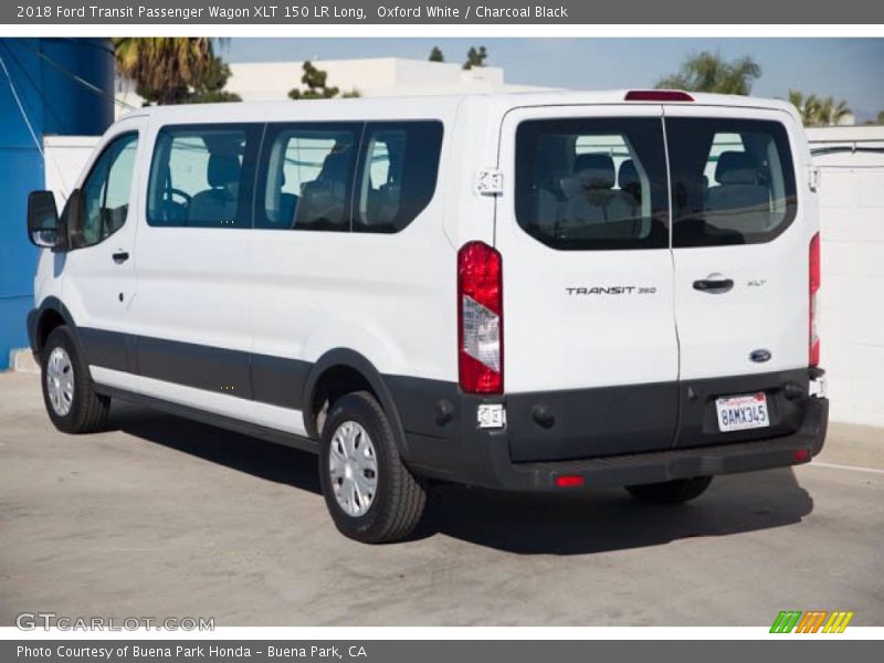 Oxford White / Charcoal Black 2018 Ford Transit Passenger Wagon XLT 150 LR Long