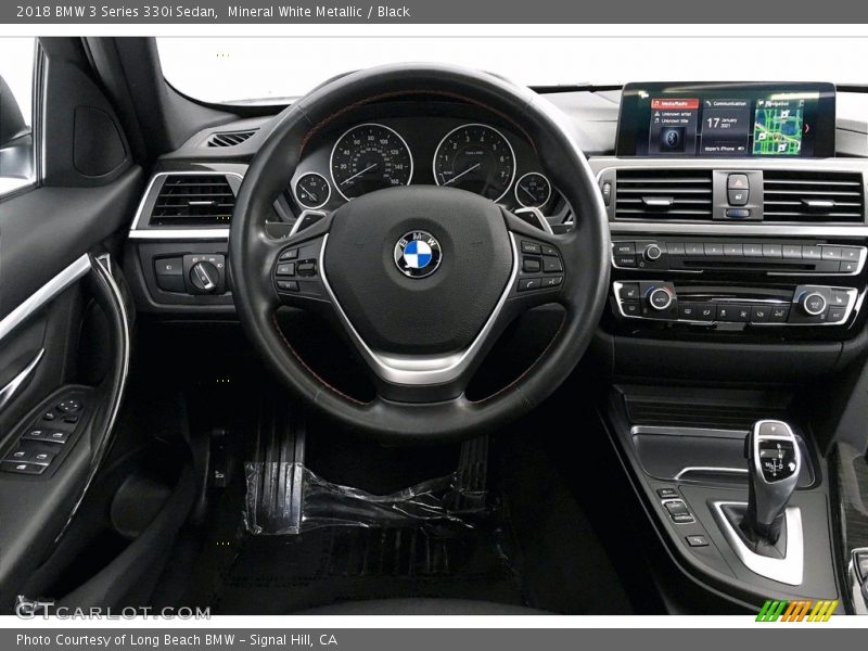 Mineral White Metallic / Black 2018 BMW 3 Series 330i Sedan