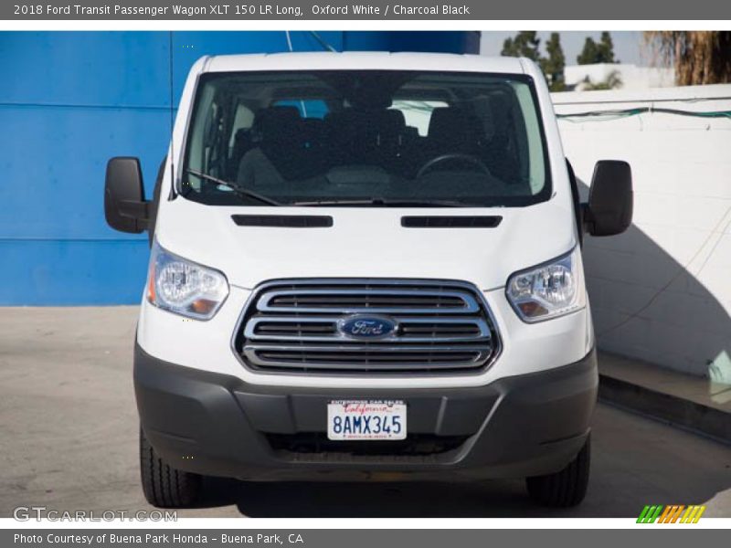 Oxford White / Charcoal Black 2018 Ford Transit Passenger Wagon XLT 150 LR Long